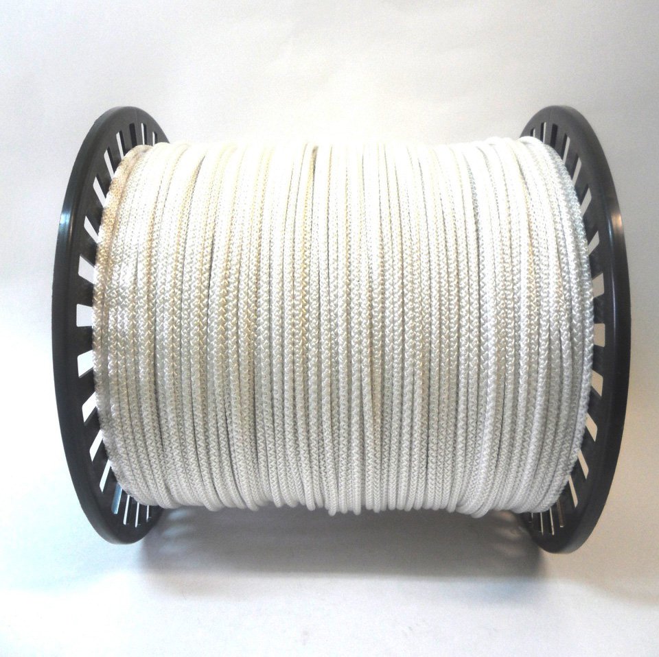 Шнур полипропиленовый вязаный 5мм, 200м, белый - фото